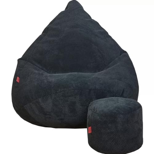 Slevobox Pouf Poire XXL avec Repose-Pieds