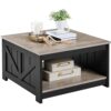 Table Basse Carrée avec Rangement Élégant Table Basse Carrée avec Rangement Élégant