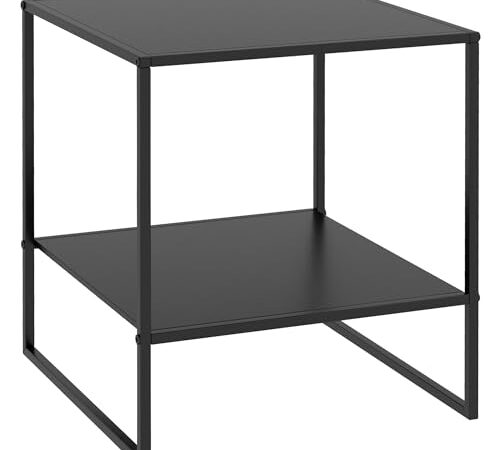 Table Basse Carrée en Acier Noir Table Basse Carrée en Acier Noir