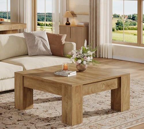 Table Basse Carrée en Bois Naturel Table Basse Carrée en Bois Naturel