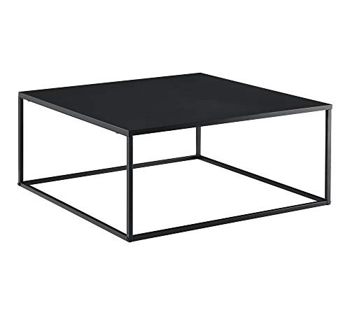 Table Basse Carrée en Métal Noir Table Basse Carrée en Métal Noir