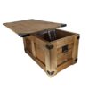 Table basse coffre en bois élégant
