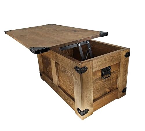 Table basse coffre en bois élégant