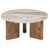Table Basse Coppa en Marbre et Manguier