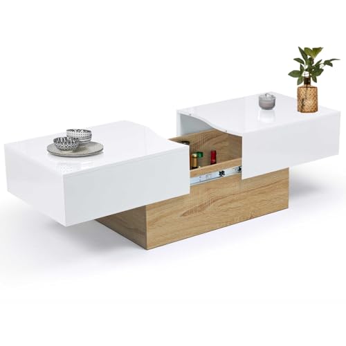 Table Basse Coulissante Marta en Bois Table Basse Coulissante Marta en Bois