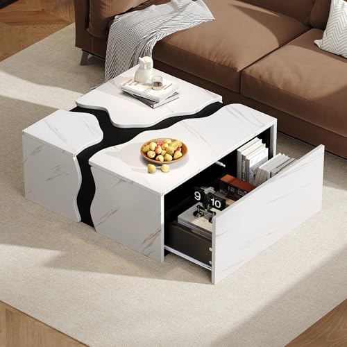 Table Basse Cubique Design Marbre 70x70 cm Table Basse Cubique Design Marbre 70x70 cm