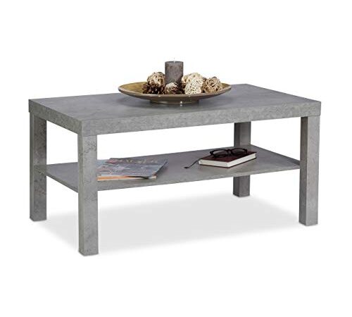 Table Basse d'Appoint Effet Béton Table Basse d'Appoint Effet Béton