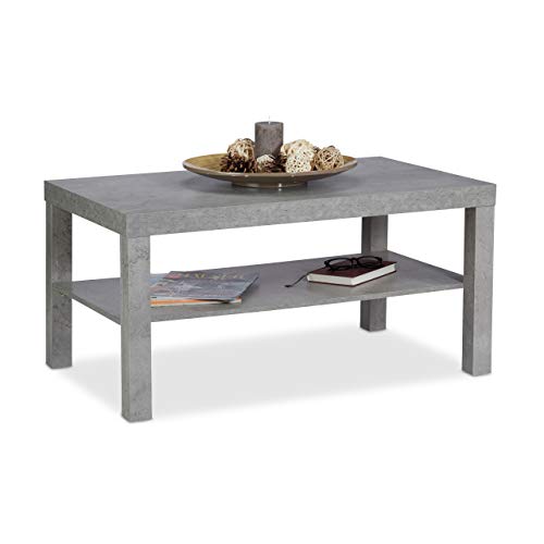 Table Basse d'Appoint Effet Béton Table Basse d'Appoint Effet Béton