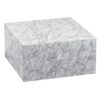 Table Basse Design Cubique en Marbre Blanc Table Basse Design Cubique en Marbre Blanc