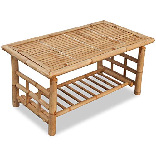 Table Basse en Bambou 90 x 50 cm