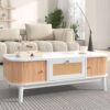 Table Basse en Rotin avec Rangement Table Basse en Rotin avec Rangement