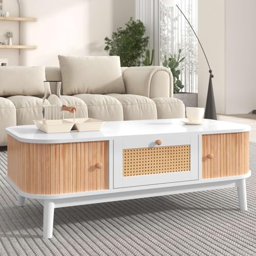 Table Basse en Rotin avec Rangement Table Basse en Rotin avec Rangement