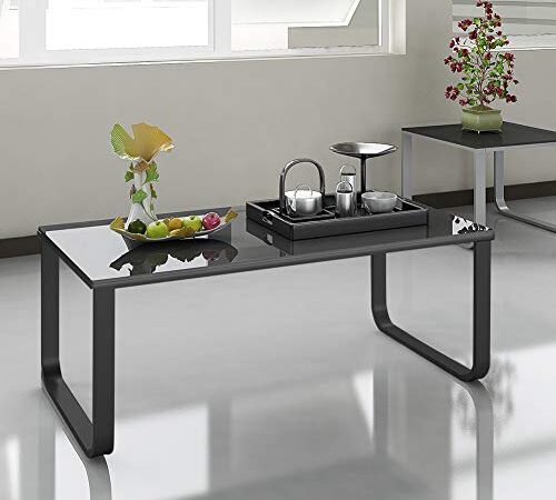 Table Basse en Verre avec Rangement