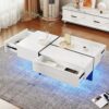 Table Basse LED Contrôlée par APP en Marbre Table Basse LED Contrôlée par APP en Marbre