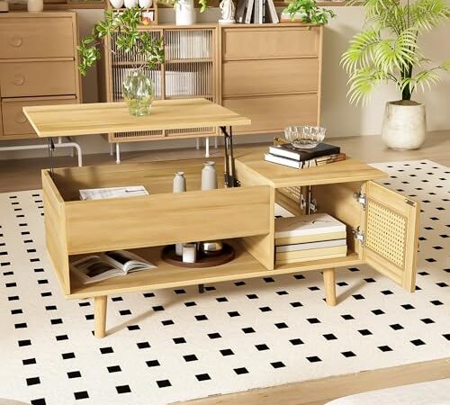 Table Basse Élégante avec Plateau Relevable