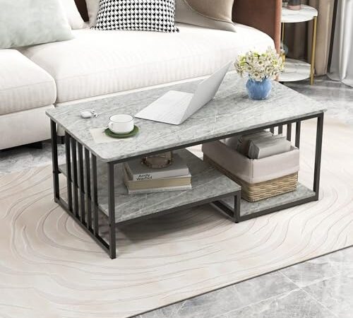 Table Basse Marbre Moderne à 2 Niveaux Table Basse Marbre Moderne à 2 Niveaux
