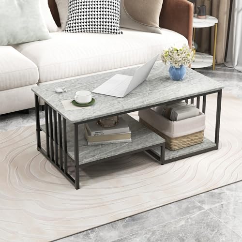 Table Basse Marbre Moderne à 2 Niveaux Table Basse Marbre Moderne à 2 Niveaux