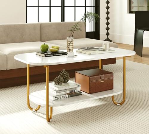 Table Basse Marbre Ovale à 2 Niveaux Table Basse Marbre Ovale à 2 Niveaux