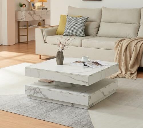 Table Basse Moderne avec Plateau Pivotant Table Basse Moderne avec Plateau Pivotant