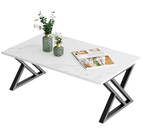 Table Basse Moderne en Bois et Métal