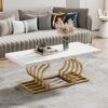 Table Basse Moderne en Faux Marbre Table Basse Moderne en Faux Marbre