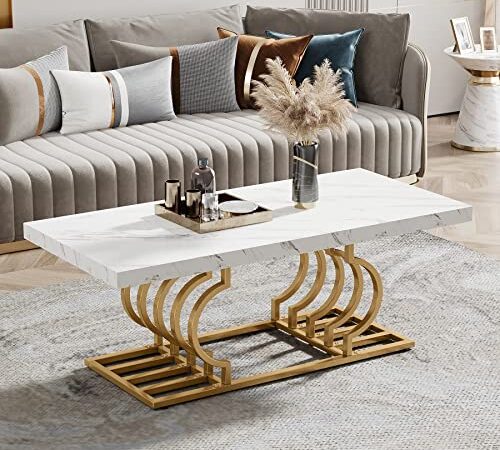 Table Basse Moderne en Faux Marbre Table Basse Moderne en Faux Marbre