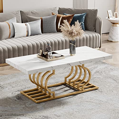 Table Basse Moderne en Faux Marbre Table Basse Moderne en Faux Marbre