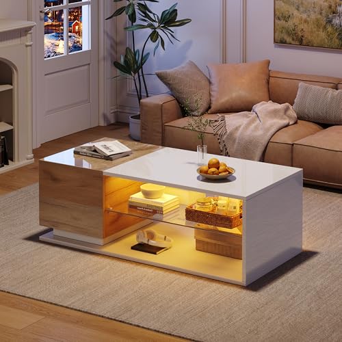 Table Basse OKMYHOME avec Éclairage LED Table Basse OKMYHOME avec Éclairage LED