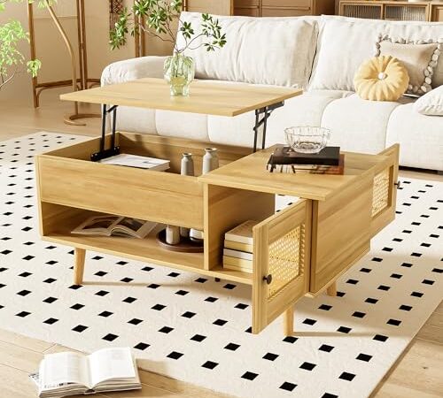 Table Basse OKMYHOME avec Plateau Relevable