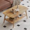 Table Basse Ovale en Bois Massif Table Basse Ovale en Bois Massif