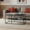 Table Basse Rectangulaire en Acier Noir Table Basse Rectangulaire en Acier Noir