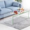 Table Basse Rectangulaire en Verre Transparent Table Basse Rectangulaire en Verre Transparent