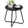 Table Basse Ronde d'Extérieur en Métal Table Basse Ronde d'Extérieur en Métal