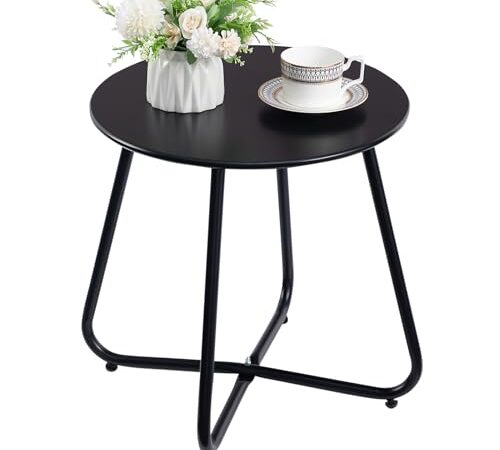 Table Basse Ronde d'Extérieur en Métal Table Basse Ronde d'Extérieur en Métal