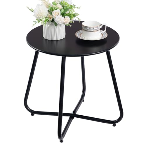 Table Basse Ronde d'Extérieur en Métal Table Basse Ronde d'Extérieur en Métal