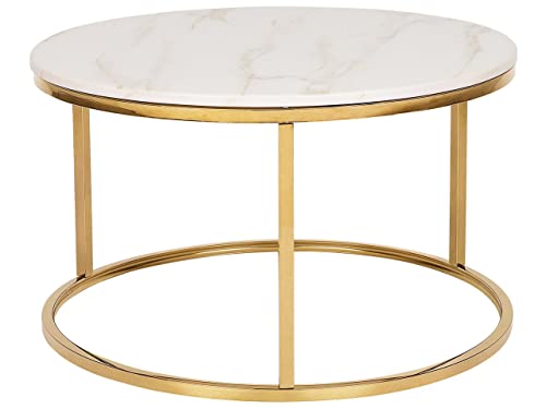 Table Basse Ronde Effet Marbre Beige Table Basse Ronde Effet Marbre Beige