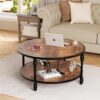 Table Basse Ronde en Bois Massif