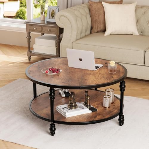 Table Basse Ronde en Bois Massif