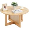 Table Basse Ronde en Rotin 85 cm