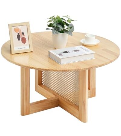 Table Basse Ronde en Rotin 85 cm Table Basse Ronde en Rotin 85 cm