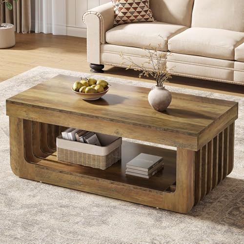 Table Basse Rustique avec Rangement