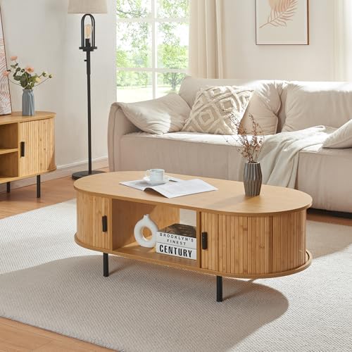 Table Basse Scandinave avec Rangement Intelligent