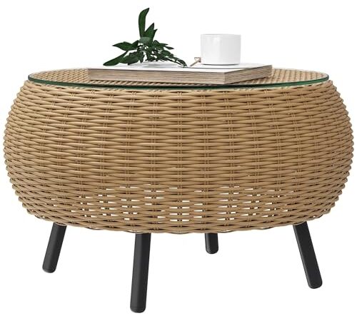 Table d'appoint ronde en polyrotin
