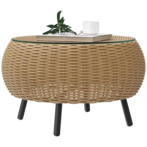 Table d'appoint ronde en polyrotin Table d'appoint ronde en polyrotin
