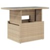 Table de Jardin Poly Rotin avec Verre Table de Jardin Poly Rotin avec Verre