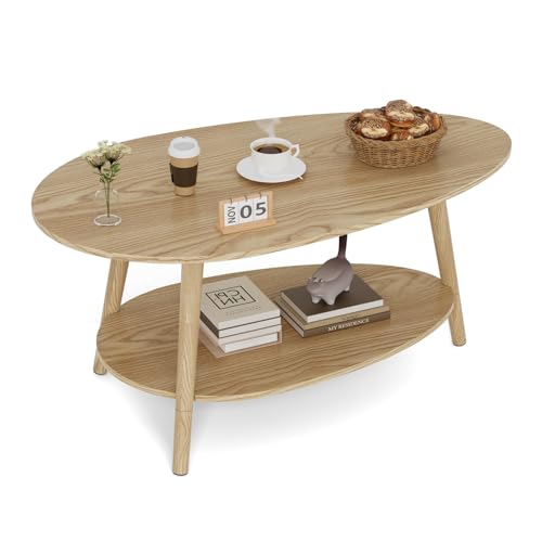Table de Thé en Bois Massif Ovale