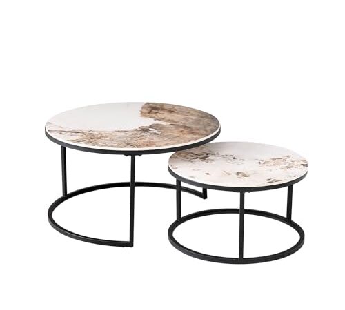 Tables Basses Gigognes en Marbre Pandora