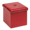 Tabouret de Rangement Pliable Rouge Tabouret de Rangement Pliable Rouge