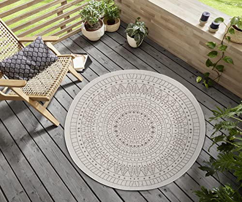 Tapis Rond Réversible Imperméable Mandala Tapis Rond Réversible Imperméable Mandala