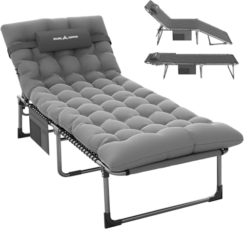 Transat Jardin Pliable avec Coussin Réglable Transat Jardin Pliable avec Coussin Réglable